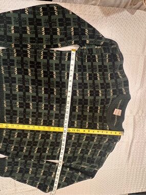 Men's Windridge Green Patterned Crewneck Sweater